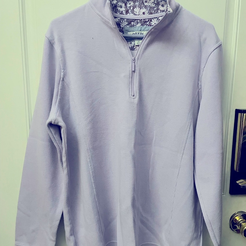 Half Zip Lavender pull over sweater